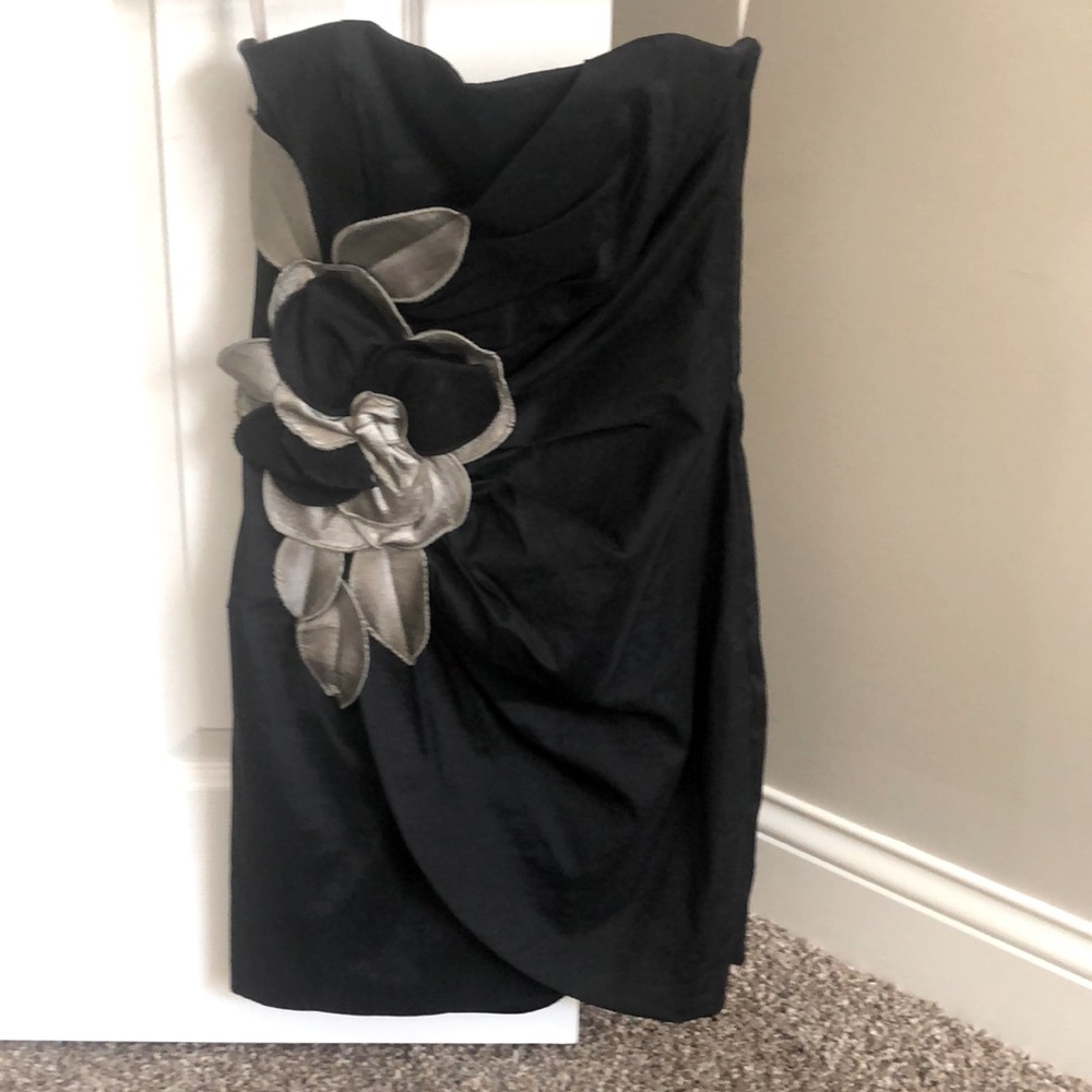 Cache formal dress size 6, black and pewter